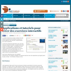 applis création des exercices interactifs