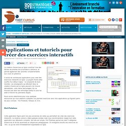 applis création des exercices interactifs