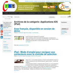 Applications IOS (iPad)