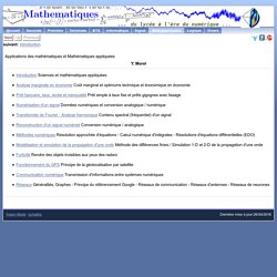 Applications des mathématiques et Mathématiques appliquées