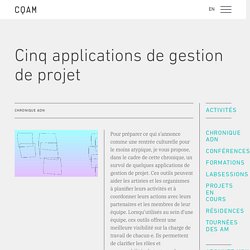 Cinq applications de gestion de projet - Conseil québécois des arts médiatiques