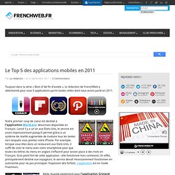 Le Top 5 des applications mobiles en 2011