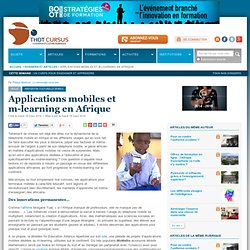 Applications mobiles et m-learning en Afrique