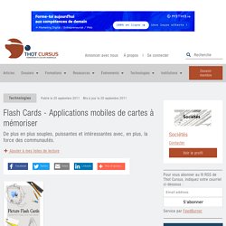 Flash Cards - Applications mobiles de cartes à mémoriser