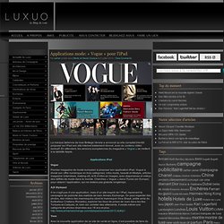 Applications mode: "Vogue" pour l'iPad