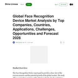 Global Face Recognition Device Market Analysis by Top Companies, Countries, Applications, Challenges, Opportunities and Forecast 2028