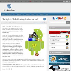The big list of Android root applications and tools