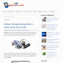 Liberkey: 292 applications portables à utiliser à partir d'une clé USB