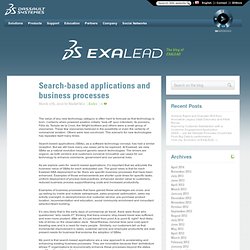 Blog » Blog Archive » Search-based applications and business pro