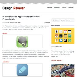 25 Powerful iPad Applications for Creative Professionals