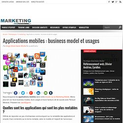 Applications mobiles : business model et usages