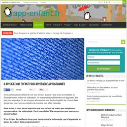 8 applications enfant pour apprendre à programmer