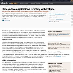 Debug Java applications remotely with Eclipse