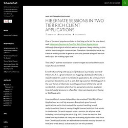 Hibernate Sessions in Two Tier Rich Client Applications