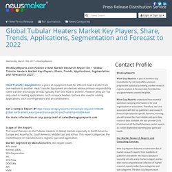 Global Tubular Heaters Market Key Players, Share, Trends, Applications, Segmentation and Forecast to 2022