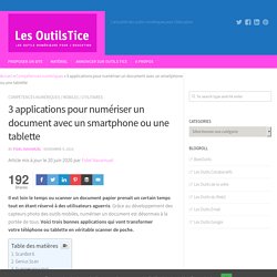 3 applications pour numériser un document avec un smartphone ou une tablette