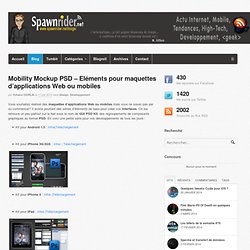 Mobility Mockup PSD – Eléments pour maquettes d’applications Web ou mobiles