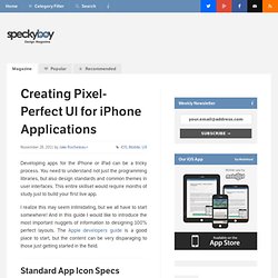Creating Pixel-Perfect UI for iPhone Applications