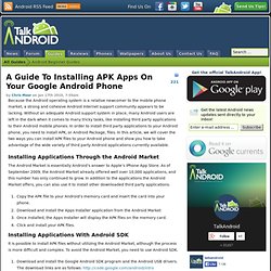 How To Install APK Applications On An Android Phone