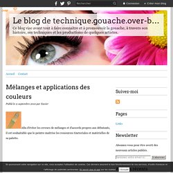 Mélanges et applications des couleurs - Le blog de technique.gouache.over-blog.com