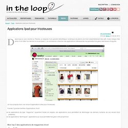 Applications Ipad pour tricoteuses