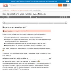Node.js : mais à quoi ça sert ?