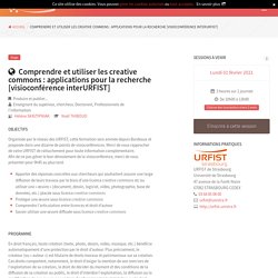 01/02/21 (visio) - Comprendre et utiliser les creative commons : applications pour la recherche [visioconférence interURFIST]
