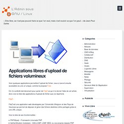 Applications libres d'upload de fichiers volumineux