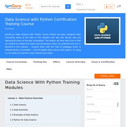 Applied Data Science with Python Certification Training Course Online