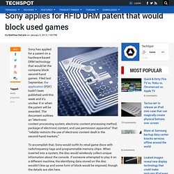 Sony applies for RFID DRM patent that would block used games