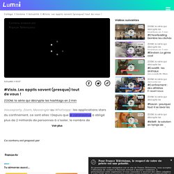 #Visio. Les applis savent (presque) tout de vous ! - Vidéo Actualité