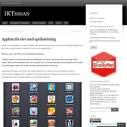 Applista för elev med språkstörning