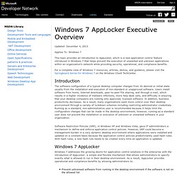 Windows 7 AppLocker Executive Overview