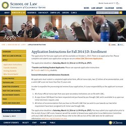 Law - How to Apply - Prospective Students