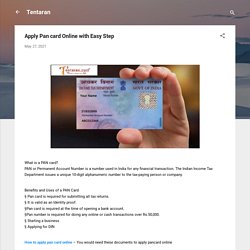 Apply Pan card Online with Easy Step