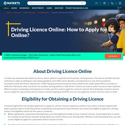 Driving Licence Online - How To Apply For DL Online
