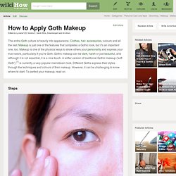 Apply Goth Makeup