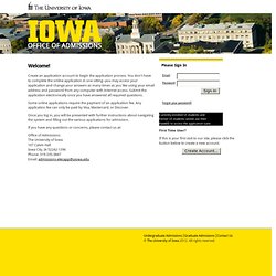 Apply Online: The University of Iowa