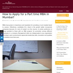 How to Apply for a Part time MBA in Mumbai?