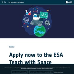 Apply now to the ESA Teach with Space Online Conference