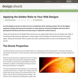 Applying the Golden Ratio to Your Web Designs