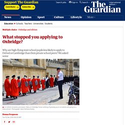 What stopped you applying to Oxbridge?
