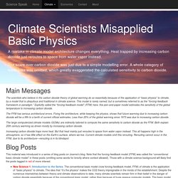 Applying Basic Physics to Climate · Science Speak