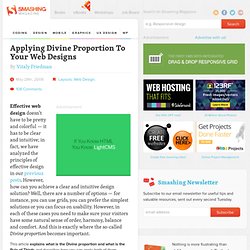 Applying Divine Proportion To Your Web Designs