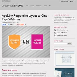 Applying Responsive Layout to One Page Websites