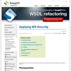 Applying WS-Security