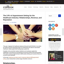 The 3 R’s of Appointment Setting for the Healthcare Industry