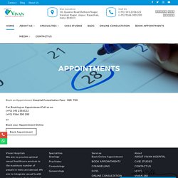 Book an Appointment - Vivan Hospital Jaipur