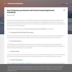 How to Outsource your Business with Virtual Assistant Appointment Scheduling?