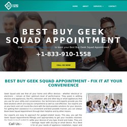 Best Buy Geek Squad Appointment for PC Repair - Technical Support